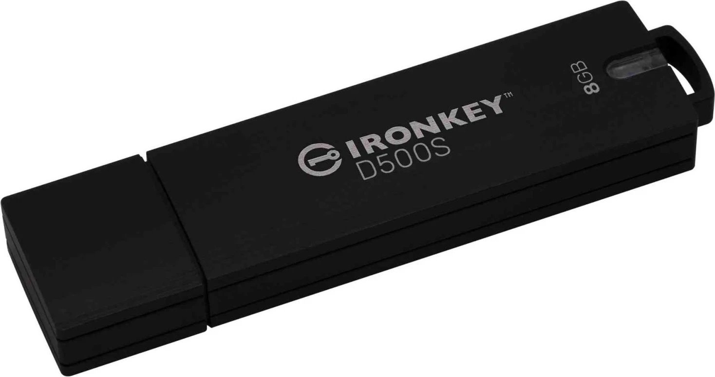USB Kingston IronKey D500S 8GB, e zezë