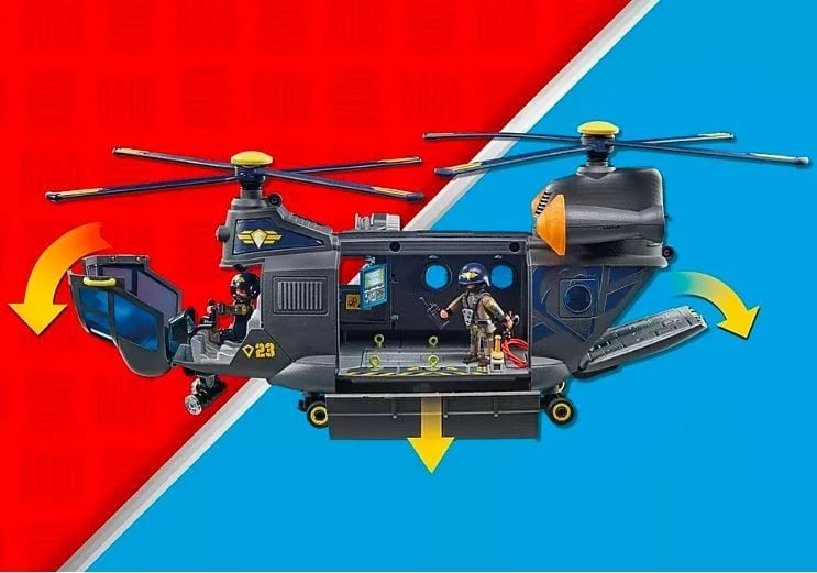 Set helikopter shpëtimi Playmobil City Action 71149 me drita e zë, 117 pjesë