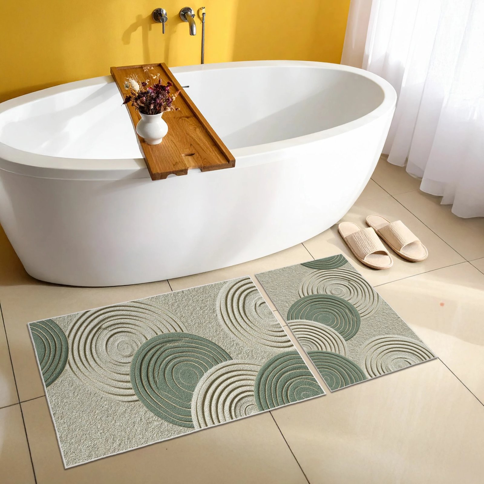 Set tapetash për banjo, 2 copë, ngjyrë e gjelbër, Mijolnir, Asr41