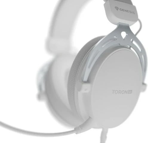 Kufje Genesis Toron 531, me mikrofon të ndashëm, për lojtarë, të bardha