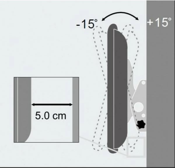 Mbajtëse muri Techly 301276 për TV/monitor 40-65 inç, 60kg, e zezë