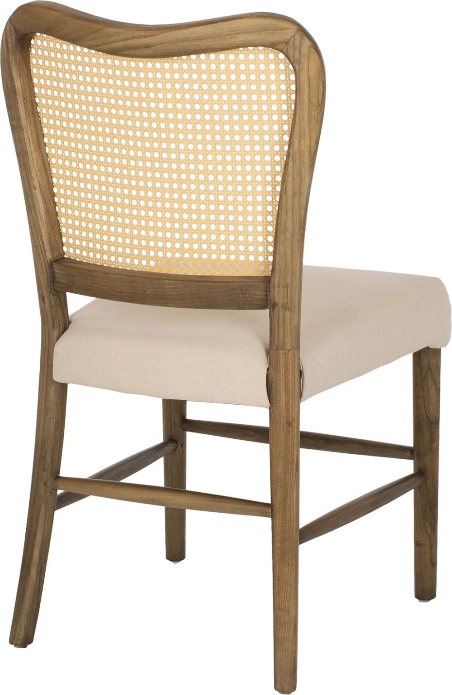 Karrige TOON dru, shpinë rattan, ulëse stof, FH9406.04, 47x52x91.5H cm