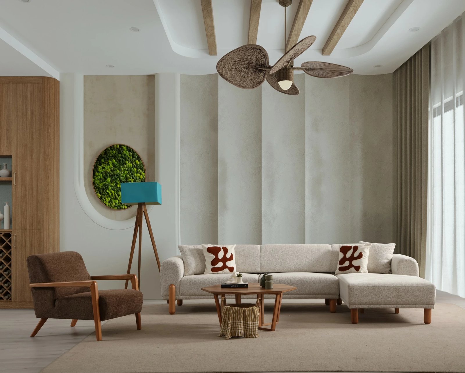 Karrige wing Lyke, kafe, Atelier del Sofa