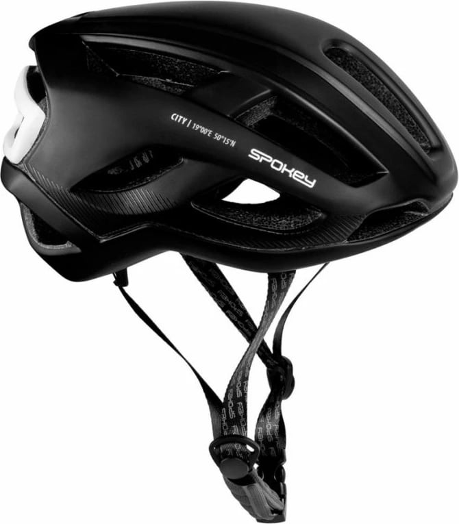 Kaskë biciklete Spokey City 55-58 cm, e zezë
