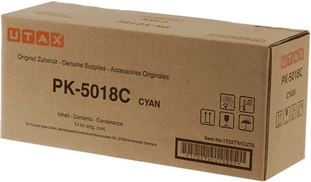 Toner, Utax, PK-5018C (1T02TWCUT0), 11000 faqe, standard, cian