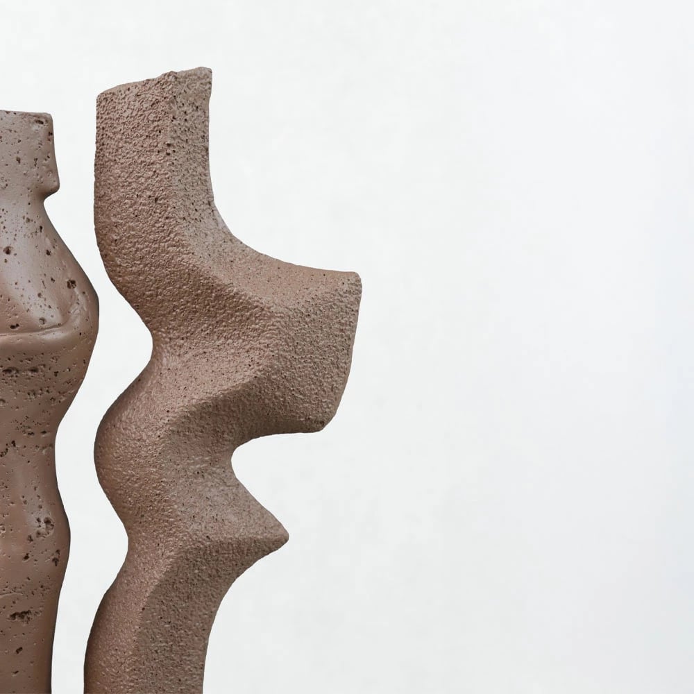 Dekor DUET I, rrëshirë, kafe, 16x9x31.5cm