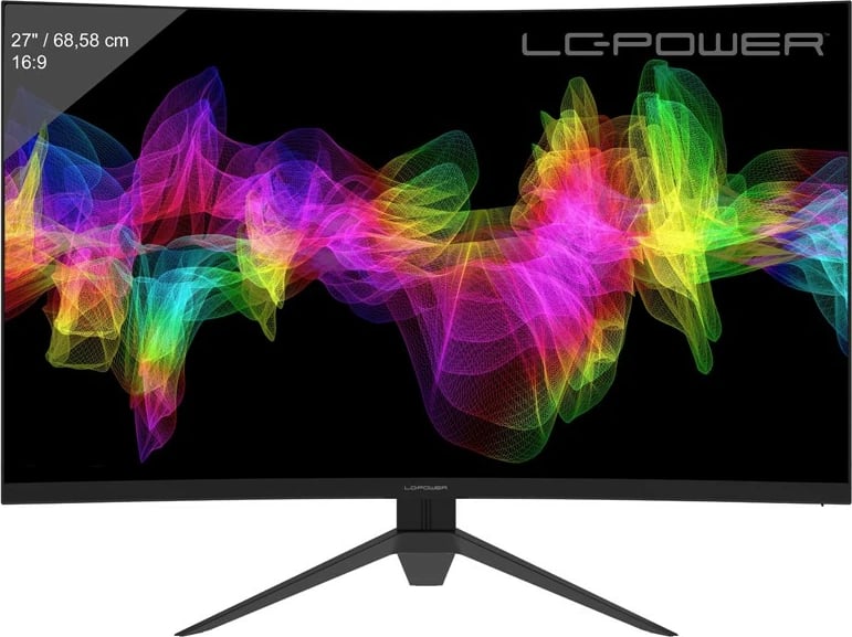 Monitor LC-Power LC-M27-QHD-165-C, 27", Quad HD, LED, 1 ms, e zezë