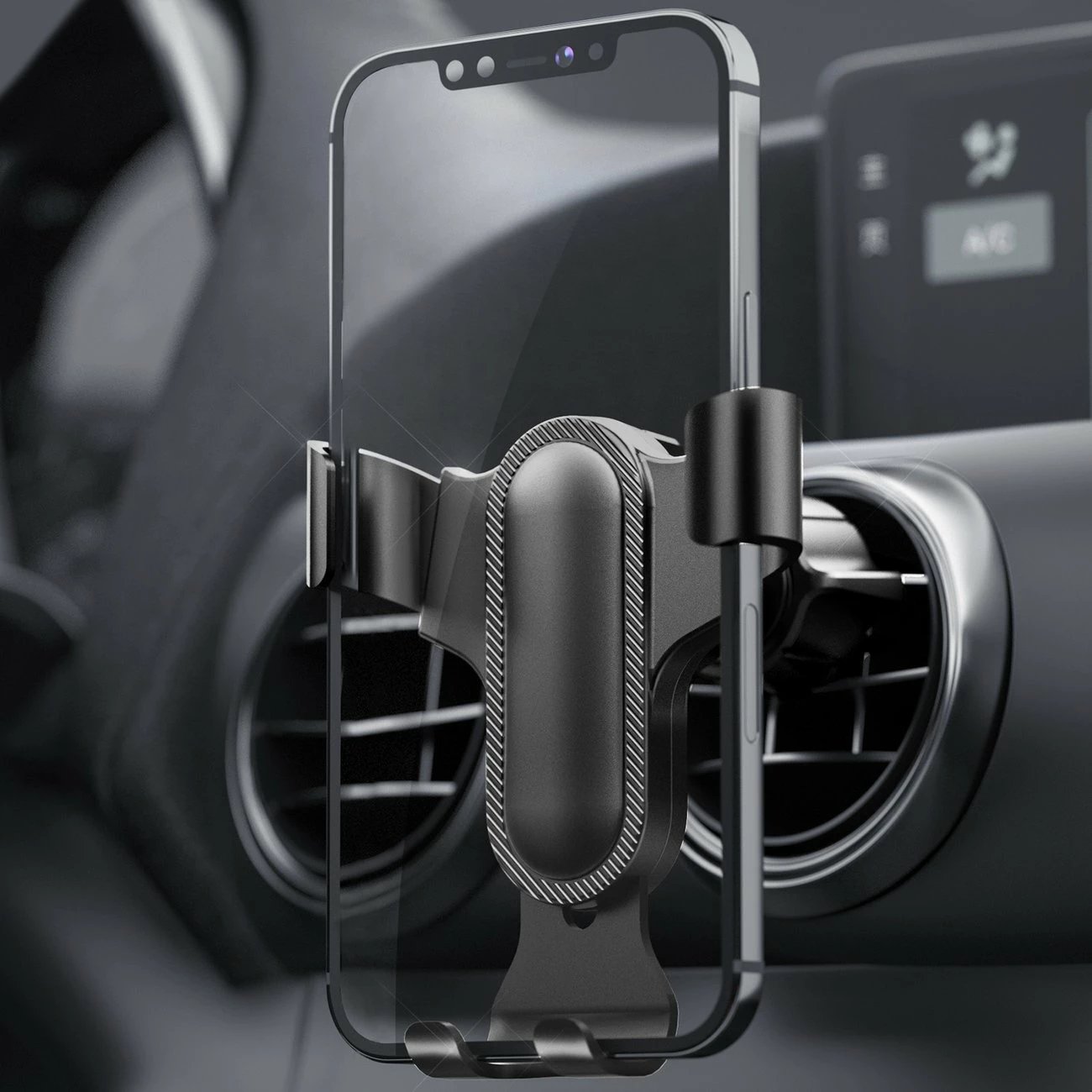 Mbajtës gravitacional për celular Dudao F7s, i zi