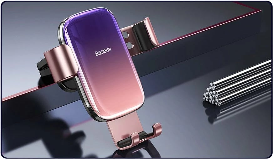 Mbajtës graviteti për celular Baseus Glaze SUYL-LG01, për grilë ajri, i zi