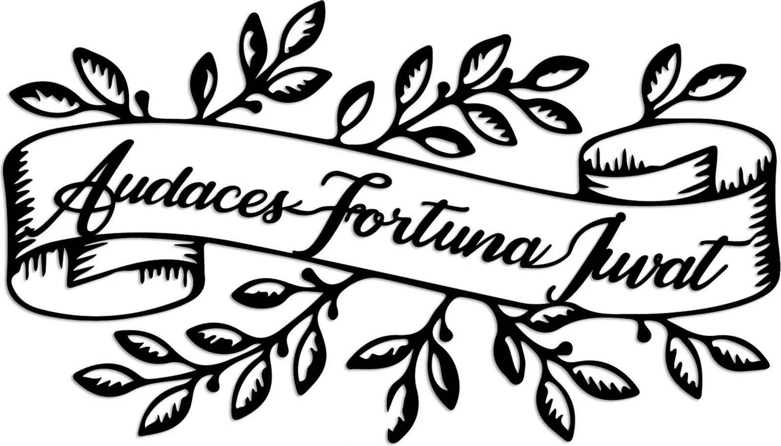 Aksesor dekorativ metalik për mur, Wallity Audaces Fortuna 2, ngjyrë e zezë, 55x32cm