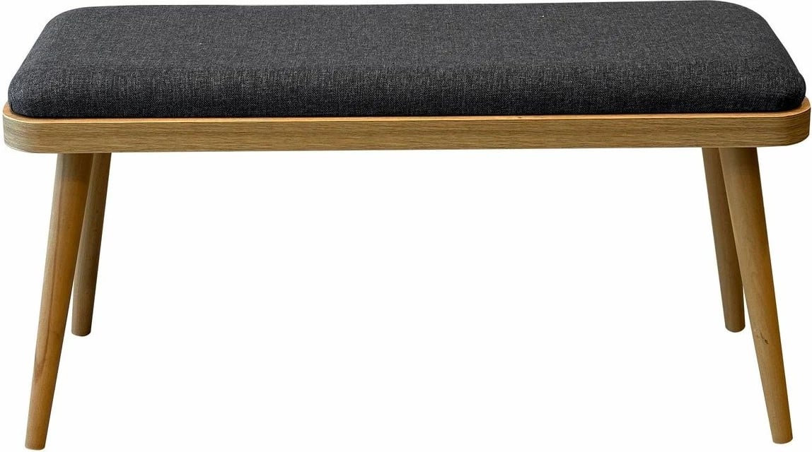 Tavolinë me karrige, set 6 pjesësh, ngjyrë lis dhe antracit, Vina Mini 06 1053