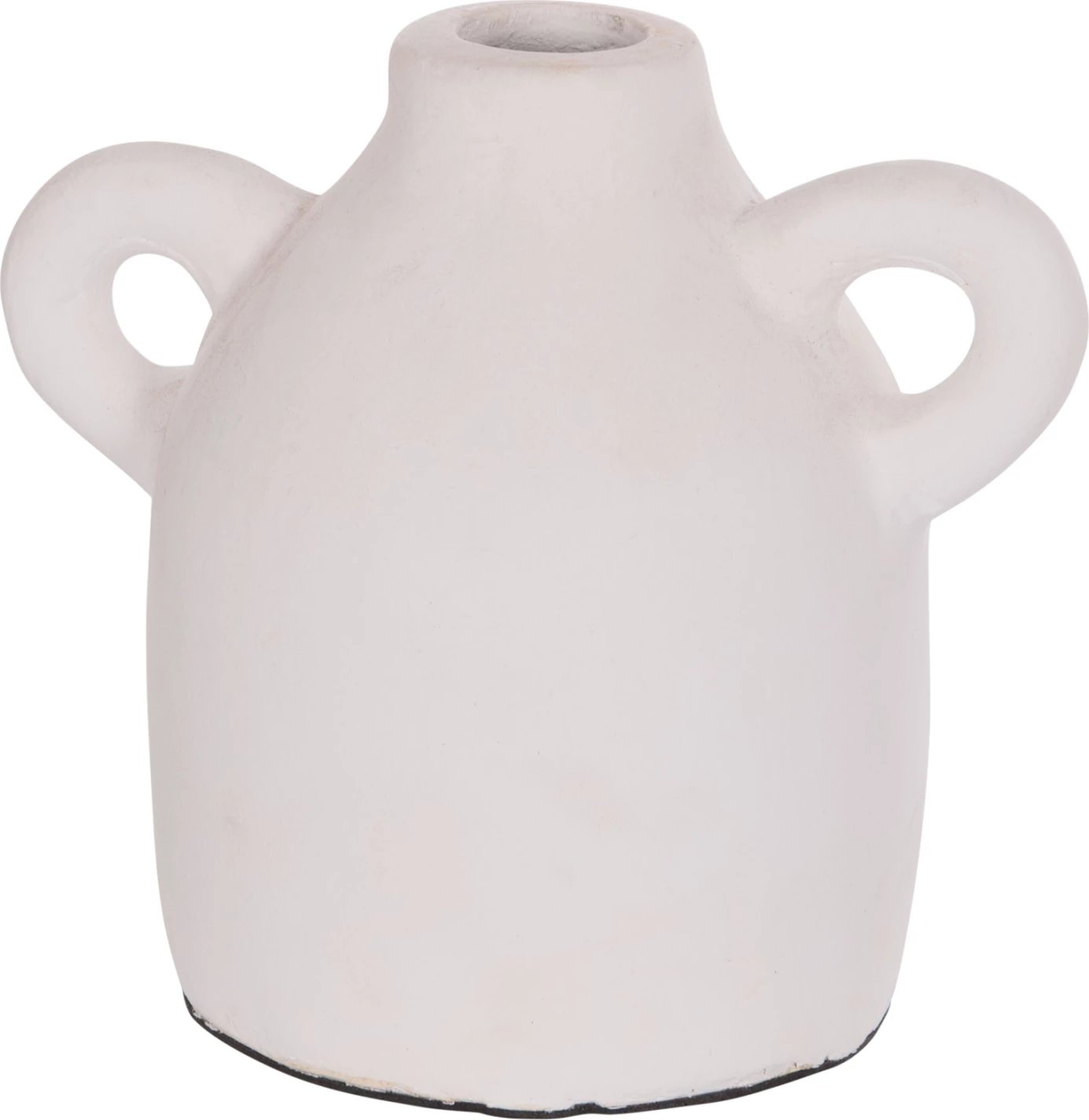 Vazo dekorative CLAYVON, terrakotë, ngjyrë e bardhë, 20x12x19cm