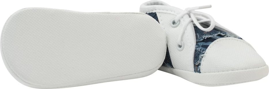 Papuçe bebe stil patikash, New Baby, 0–3 muaj, shollë e butë sintetike, gjatësi tabani 10 cm, blu