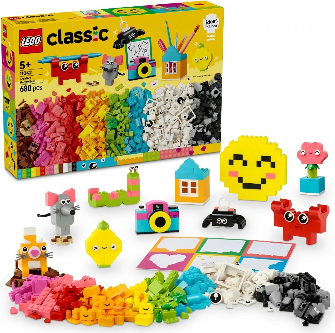 Set ndërtimi LEGO Classic 11042 Creative Happiness Box, 680 copa, shumëngjyrëshe