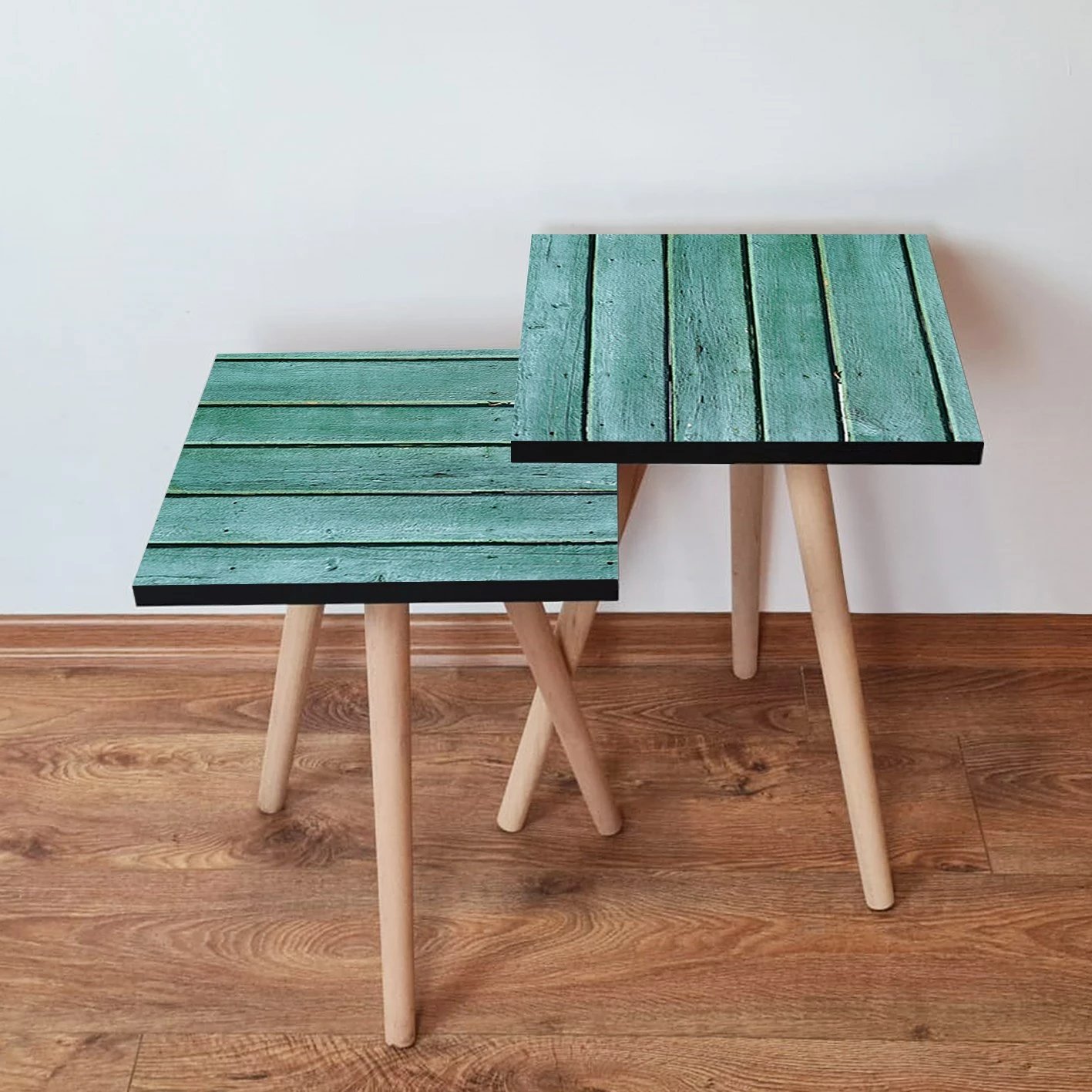 Tavolina ndihmëse të vendosshme (2 copë), ngjyrë kaltër, Skye Decor, 2Shp116