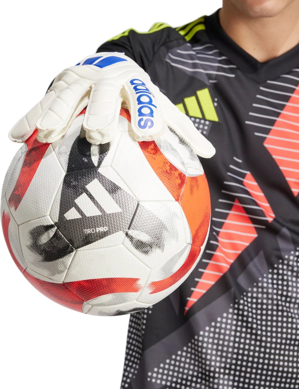 Doreza portieri për meshkuj adidas, të bardha dhe kaltër