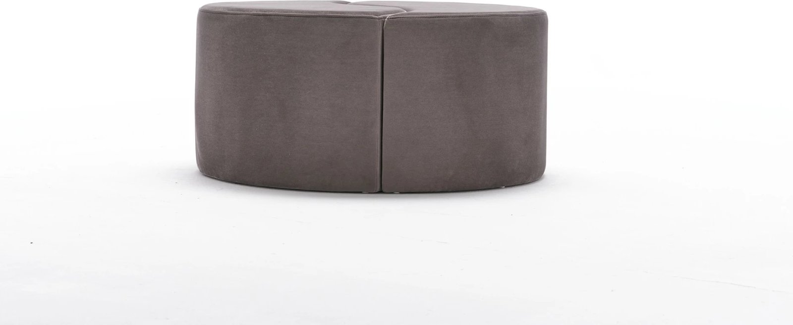 Puf Atelier del Sofa, kadife, ngjyrë mink, 80x40x80cm