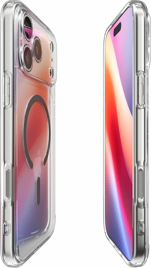 Mbështjellës Spigen Ultra Hybrid MagSafe për iPhone 17 Pro Max, Transparent/Gri