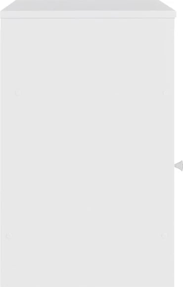 Komodinë anës krevati Foly, me dollap, ngjyrë e bardhë, 40x40x50cm