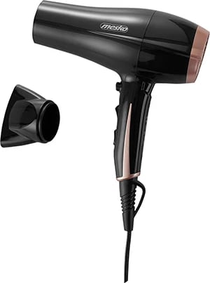 Tharëse flokësh, Adler MS 2249, 2000W, 2 shpejtësi, 3 temperatura, cool shot, me koncentrator, e zezë