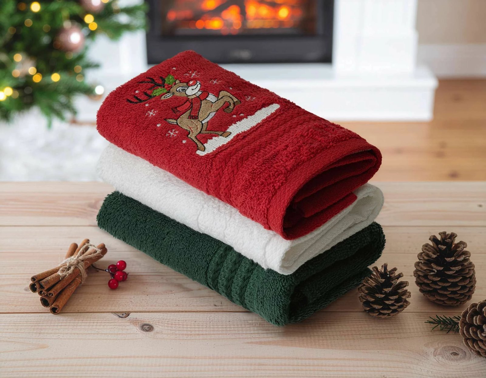 Set peshqirësh për larje (3 copë), Mijolnir, dreri i vogël