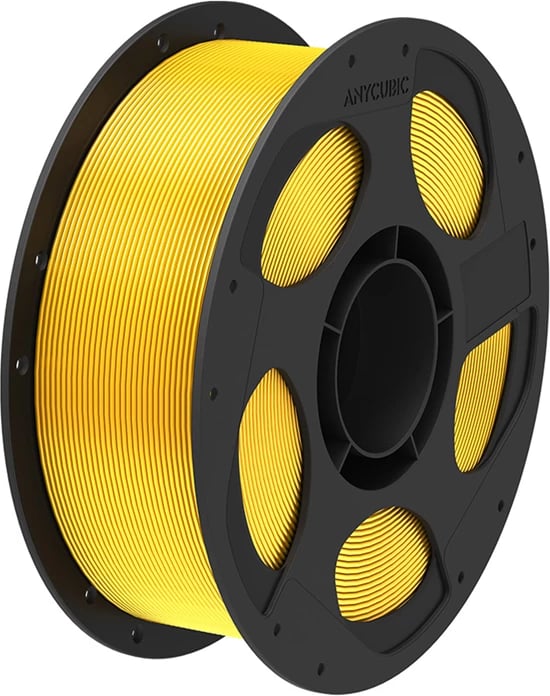 Fije filamenti PLA Silk, Anycubic, IPHSCSD-103-4, 1.75 mm, kompatibile me shumicën e FDM dhe ACE Pro me çip, set 4 copë, e bardhë/ e kuqe/ jeshile/ ari