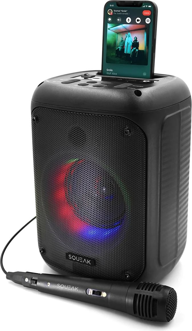Altoparlant Bluetooth SQUEAK Beatflow SQ1005 me mikrofon, Karaoke, i zi