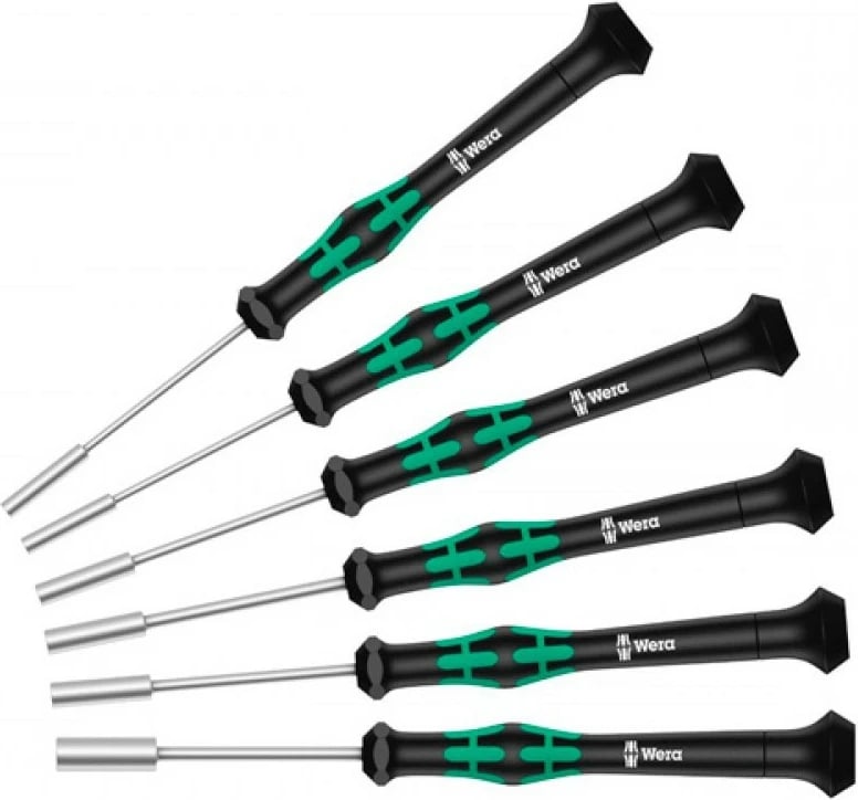 Set kaçavidash precize Wera 05118158001, ngjyrë e zezë/jeshile