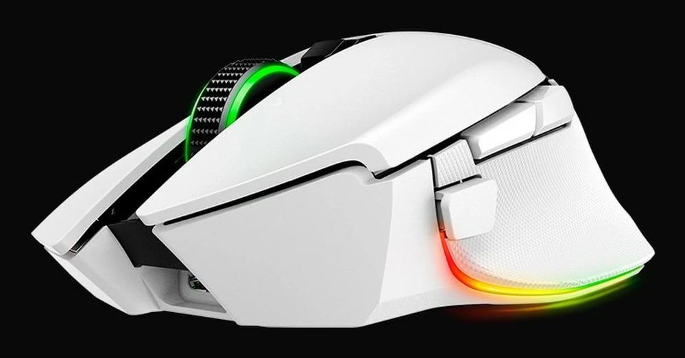 Maus Razer Basilisk V3 Pro 35K, wireless, RGB, i bardhë