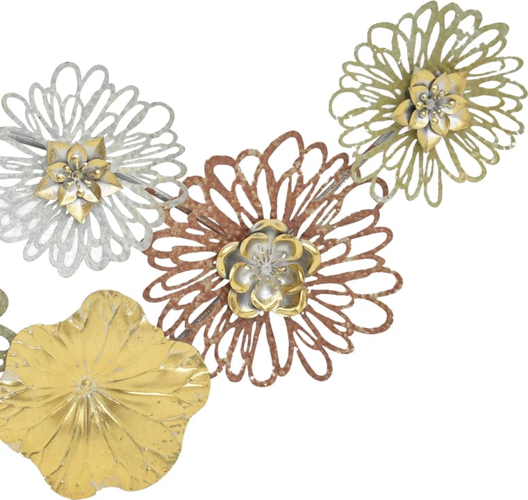 Dekor muror Tutsi Inart metalik shumëngjyrësh 102.9x5.1x43.2cm