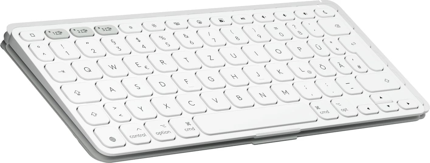 Tastierë Logitech Keys-To-Go 2, Mini, Wireless, Bluetooth, QWERTZ, e bardhë