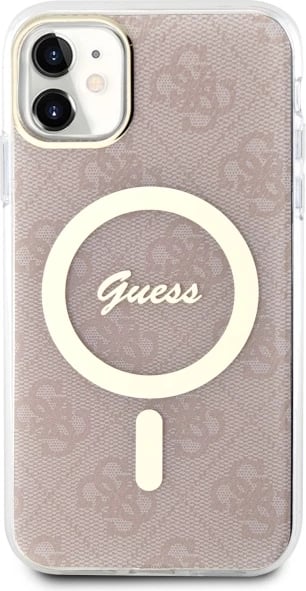 Mbështjellës Guess 4G MagSafe për iPhone 11 6.1", Rozë Mbështjellës Guess 4G MagSafe për iPhone 11 6.1", Rozë