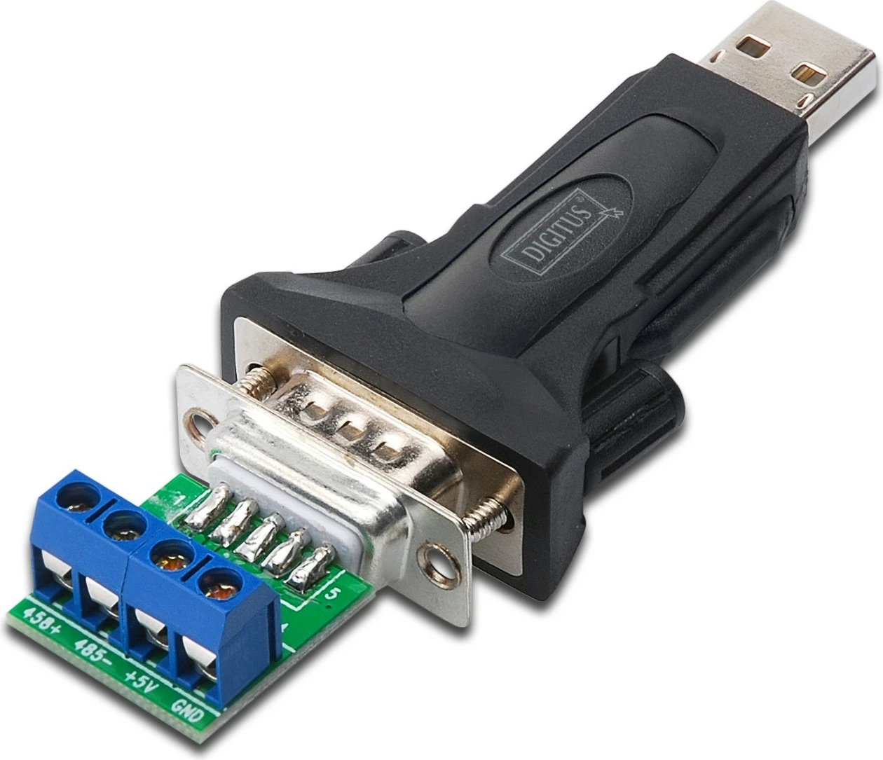 Adapter USB në serial Digitus, USB 2.0, RS-485, 0.8 m, e zezë