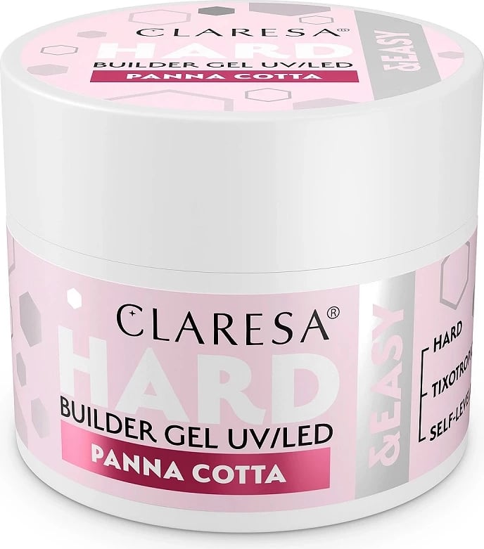 Xhel ndërtues për thonj Claresa Hard&Easy Builder Gel për femra Panna Cotta 45g