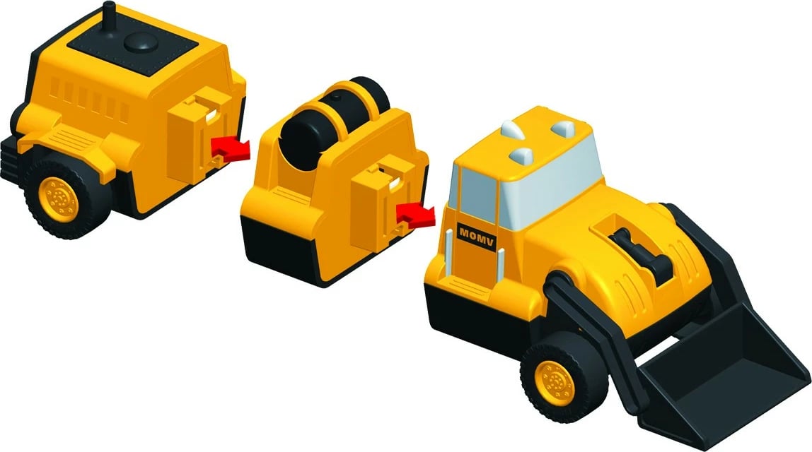 Set lodrash ndërtimi magnetike MalBlo, MALIK, 0315, 9 pjesë, e verdhë