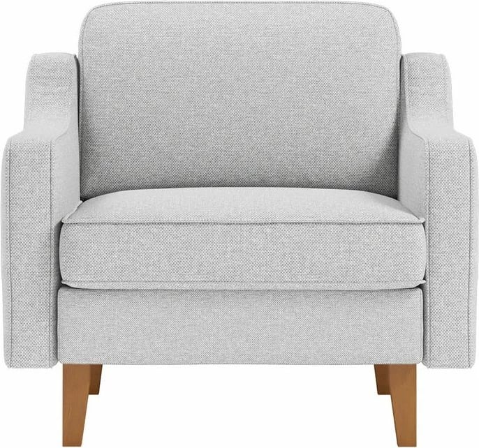 Fotelje një vendëshe Robin, ngjyrë pebble, këmbë druri walnut