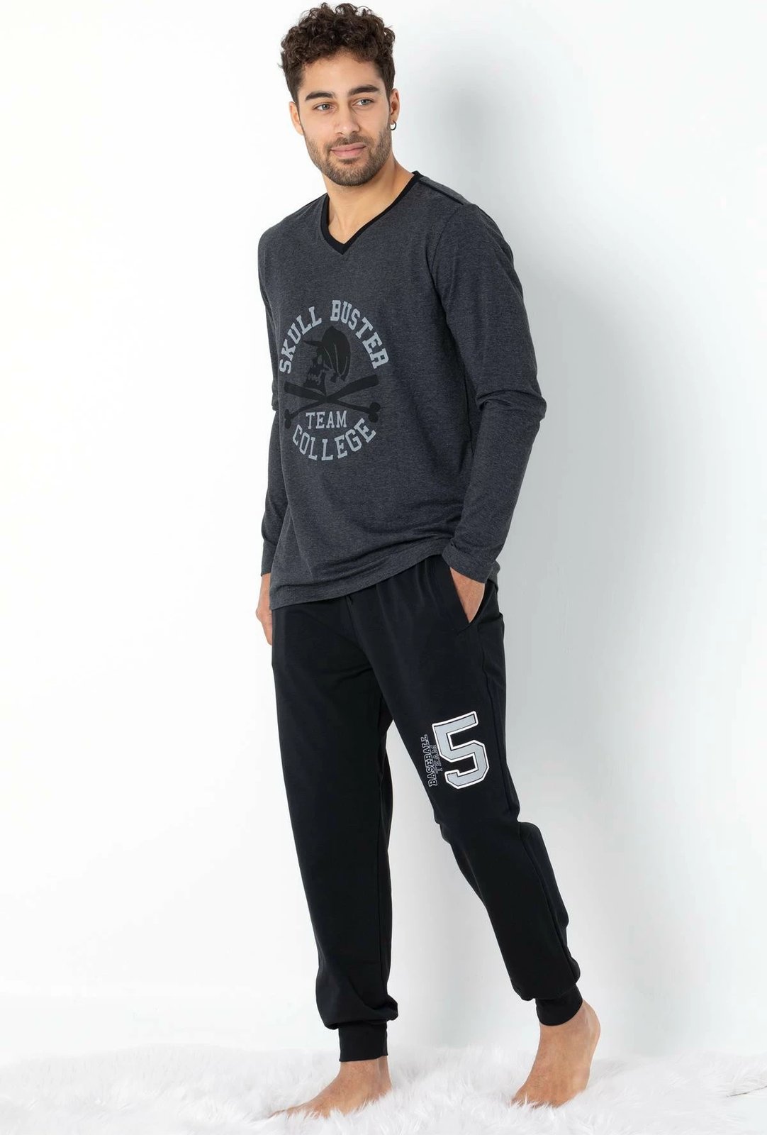 Set pizhamash për burra, Jumeon, anthracite, 002-000692004, XL/XXL