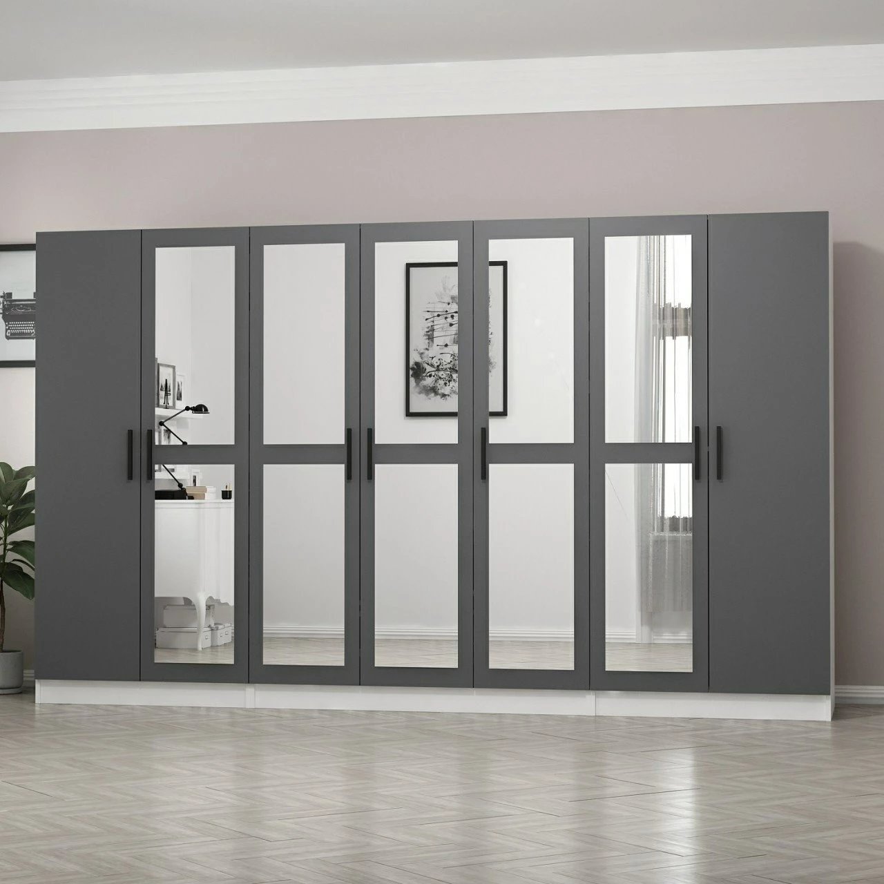 Dollap Skye Decor, ngjyrë antracit, Kale - 4965