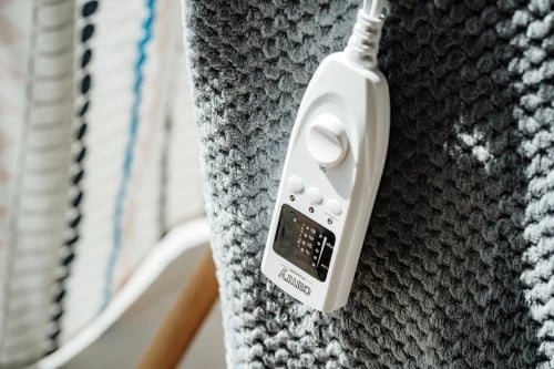 Nën-batanije elektrike me kohëmatës, Camry CR 7416, një‑personëshe 150x100 cm, 8 nivele ngrohjeje, lavazh 30°C, gri