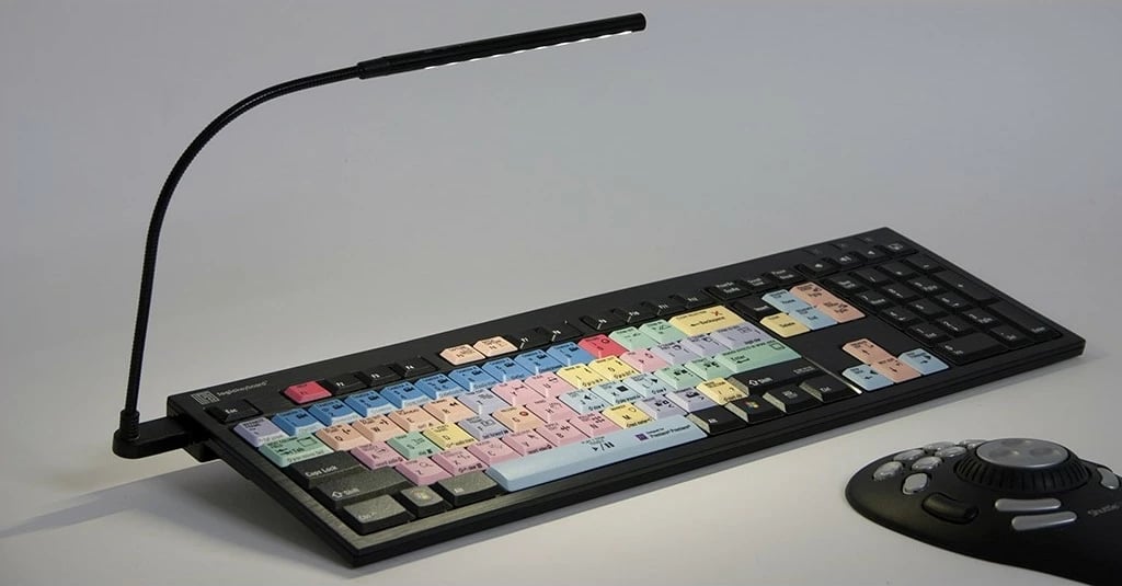 Tastierë LogicKeyboard Adobe Premiere Pro CC UK PC, e zezë, taste të ngjyrosura