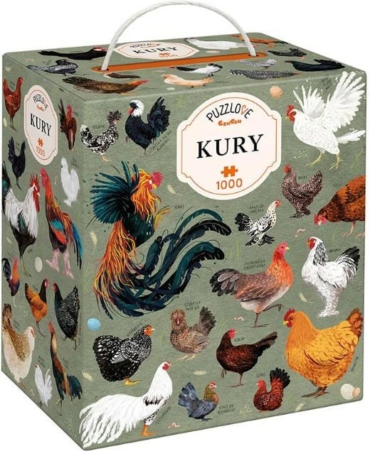 Puzzle CzuCzu Puzzlove Chickens 1000 pjesë, 48x68cm