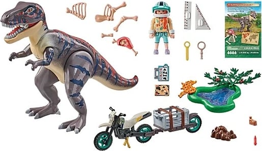 Set lodrash Playmobil Dinos 71524 In Search of T-Rex, 46 pjesë