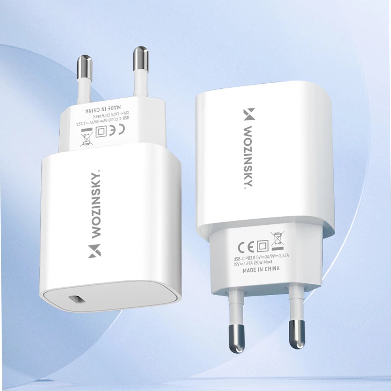 Karikues muri Wozinsky WGWCCW, 20W, USB-C, i bardhë Karikues muri Wozinsky WGWCCW, 20W, USB-C, i bardhë