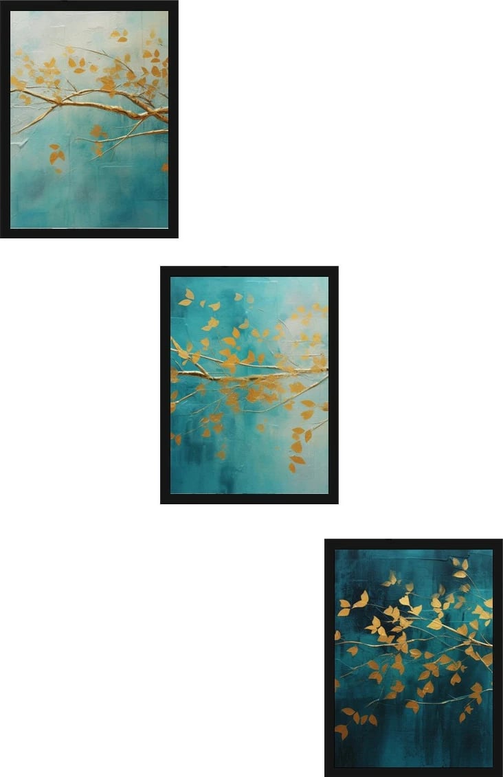 Pikturë dekorative me kornizë MDF (3 pjesë), Wallity, Huhu485S, 30x40