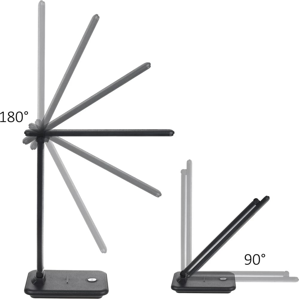 Lampë tavoline Maclean MCE614 B, LED, e errësueshme, e palosshme, 9W, e zezë