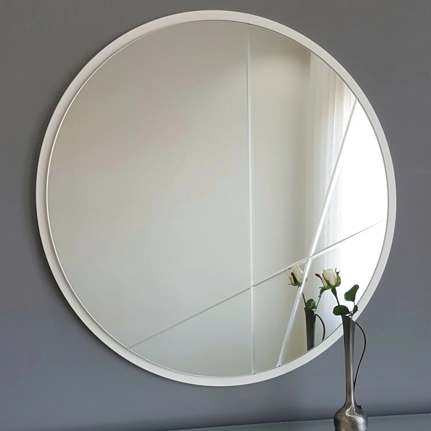 Pasqyrë Hanah Home, A704, ngjyrë argjendi, 60x60cm