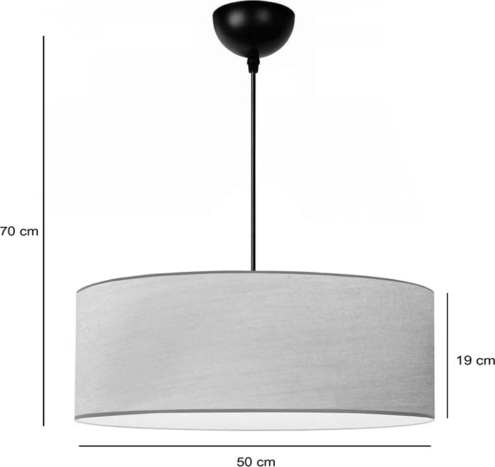 Llambë tavani Rufio E27, ngjyrë kafe-krem, D50x20cm