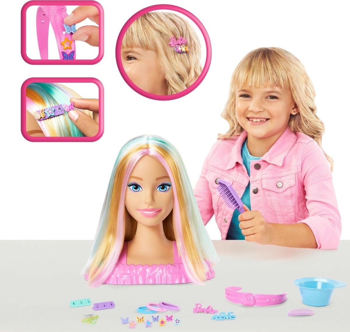 Kokë stilimi Barbie Deluxe, Mattel JFG81, me aksesorë, bionde