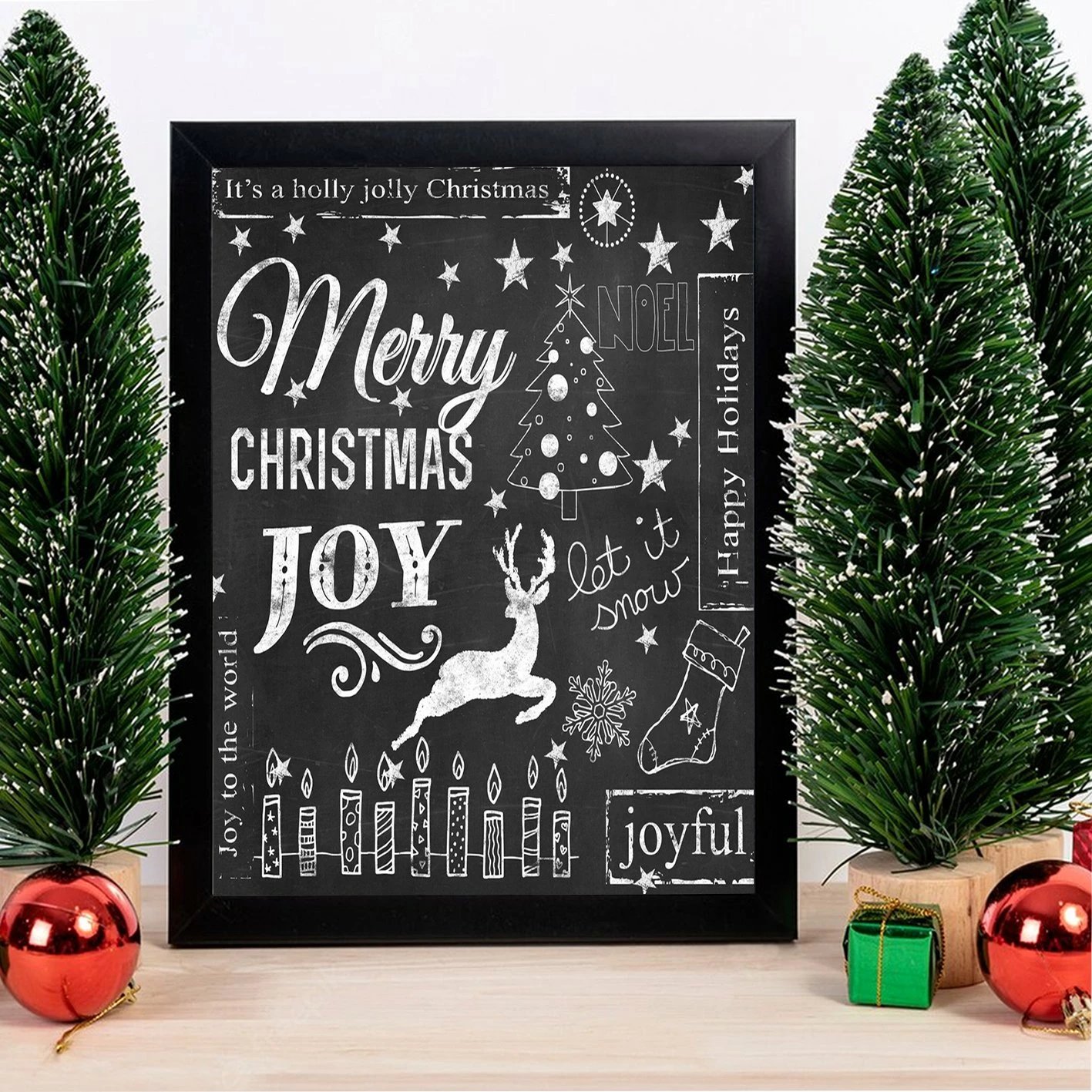 Pikturë dekorative me kornizë MDF, shumëngjyrëshe, Wallity, SC7436501293284