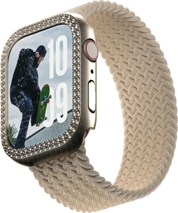 Mbështjellës PanzerGlass SAFE Bling Bumper për Apple Watch 10/46mm, transparent, gold